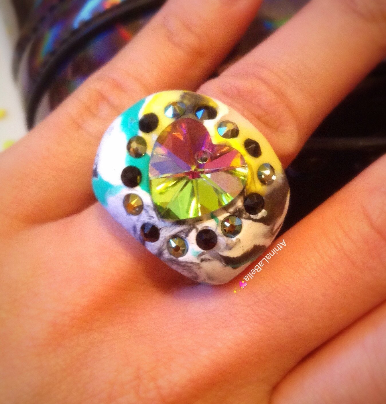 Holographic Ring Psychedelic Jewelry Psychedelic Ring