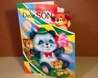Vintage Birthday Card - Son - Happy Birthday Son