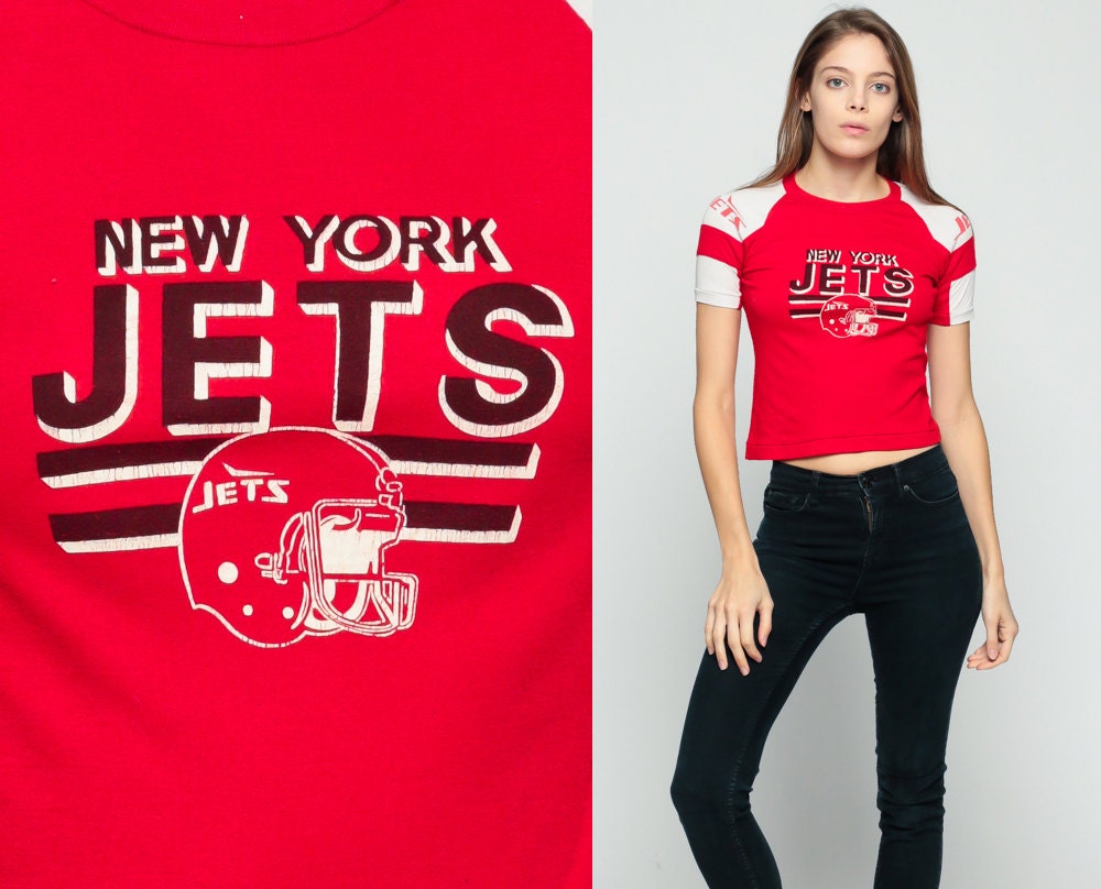 Image result for red ny jets shirt