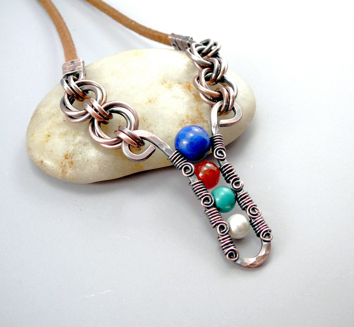 Long Pendant Necklace Funky Jewelry Necklace for Her 7th