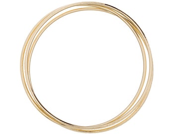 Real Gold Bangles, Solid 14K Gold Bangle, 14K Gold Bangle Bracelets sold individually, Also available in white gold and rose gold