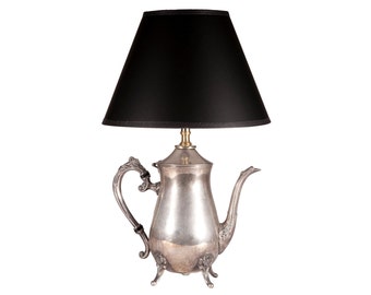 Small Accent Table Lamp Unique Vintage Upcycled 45 by ...