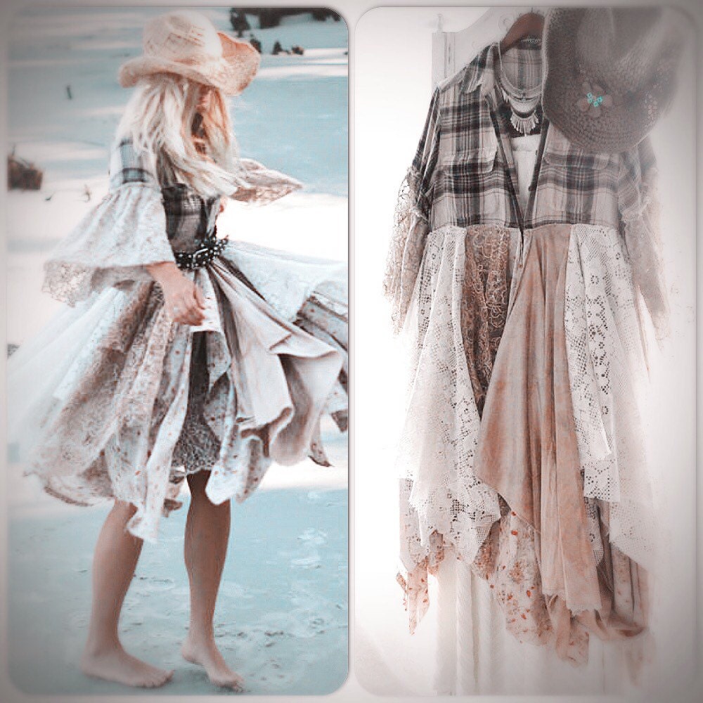 CMA french country chic duster Romantic boho shabby cottage