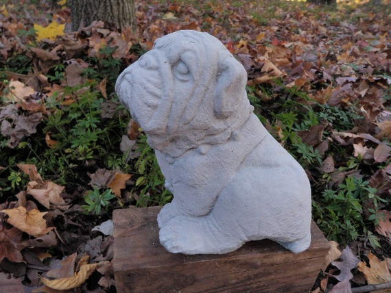 cement bulldog garden ornament