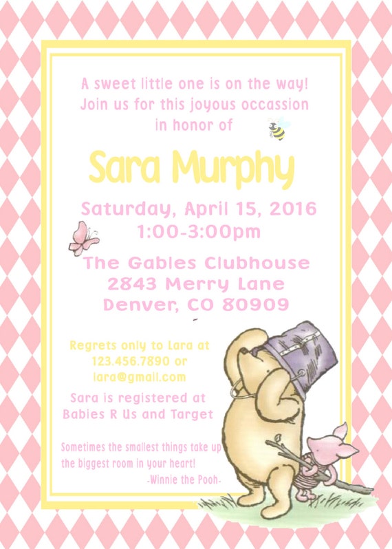 Winnie The Pooh Baby Shower Invitations For Boys 7