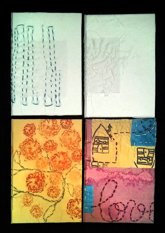 Hardbound Sketchbook Cloth Cover Cotton Cover by alexandraiosub