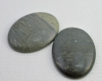 Gray jasper cabochon, 40x30mm - #1752