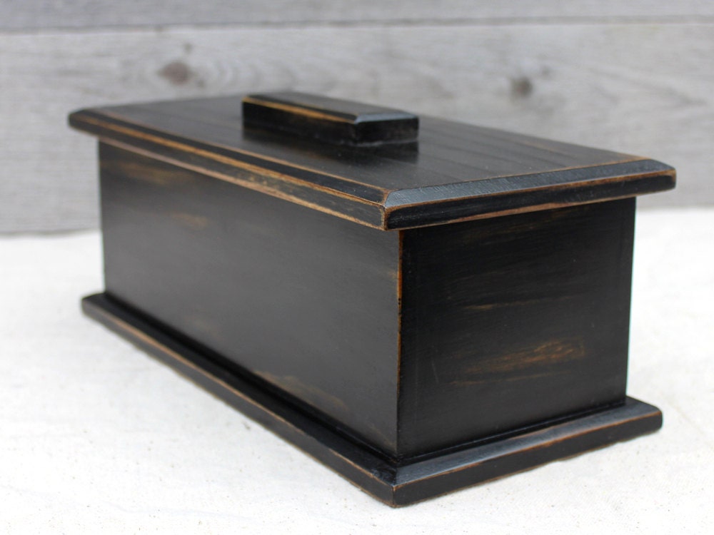 Remote Control Holder Wooden Box with Lid Remote Control