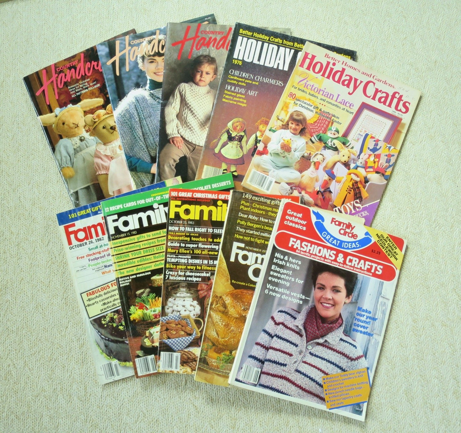 vintage 10 magazines knitting holiday crafts family circle vintage 10 magazines knitting holiday crafts family circle