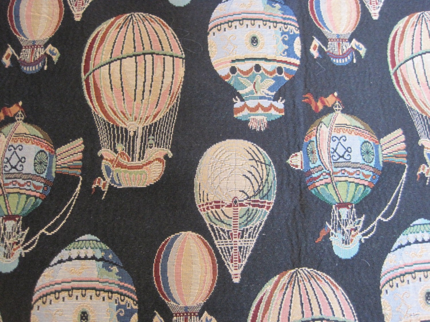 Hot Balloon Heavy Upholstery Fabric 53" x 31" from CuckoosFabrik on