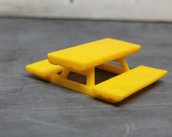 1974 Weebles Yellow Picnic Table by Hasbro