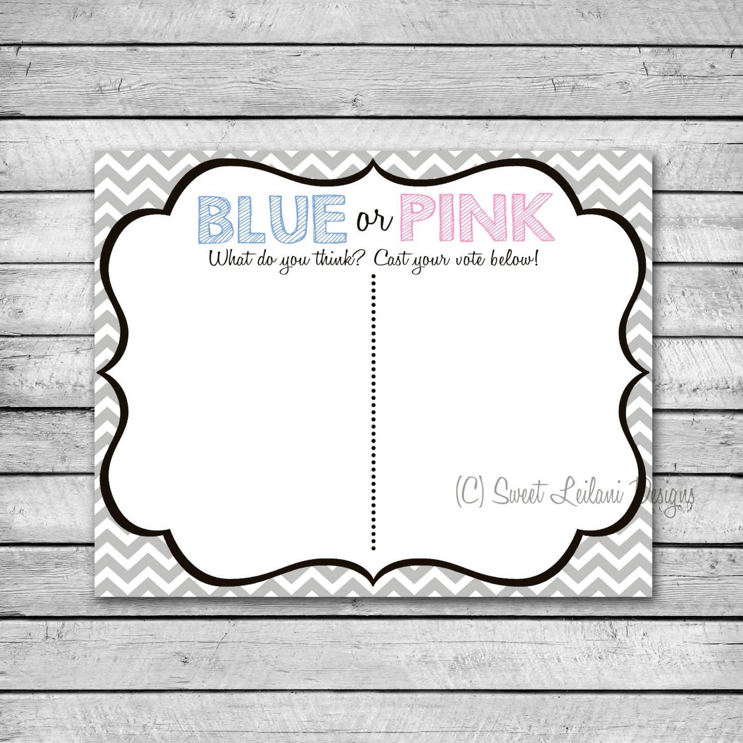 Guess the Gender Instant Download DIY Printable Baby