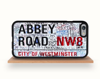 iPhone 7/7 Plus Case, iPhone 6/6S Case, iPhone 6/6S Plus Case, iPhone 5/5S Case, iPhone 5C Case - Abbey Road Street Sign iPhone Case Beatles