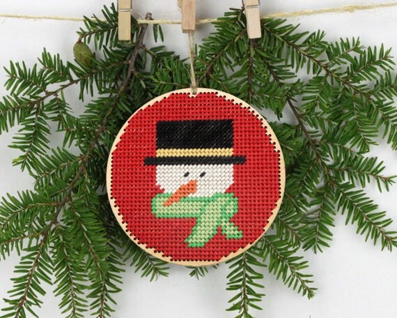 christmas ornament needlepoint kit diy by ModernNeedleworks