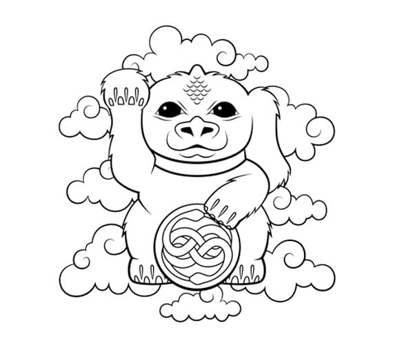 falcor the luck dragon coloring pages - photo #18
