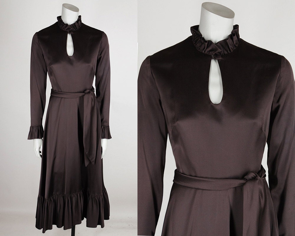 designer brown dress