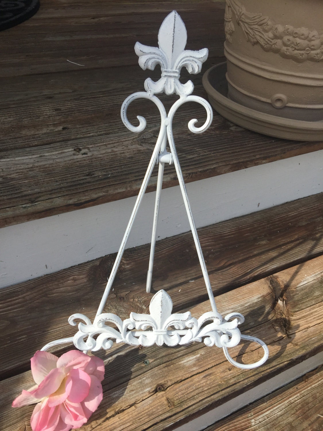 Easel/ Metal Easel/ Wedding Easel/ White Easel/ Wedding Decor