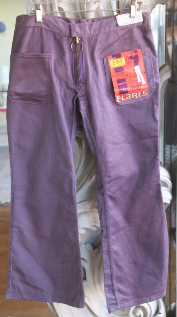 purple flare pants