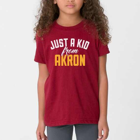 Just a Kid from Akron Ohio Sports Kids Shirt Kids by joneallen