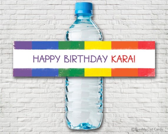 Art Party Water Bottle Labels Il_570xn