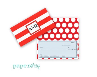 Checkbook Cover, ALPHA ChI OMEGA, Sorority Checkbook Cover, Vinyl Checkbook Cover Cover Vinyl, Greek Checkbook