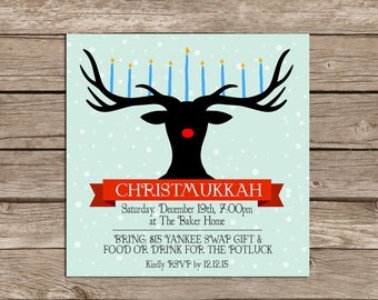 Chrismukkah Party Invitations 3