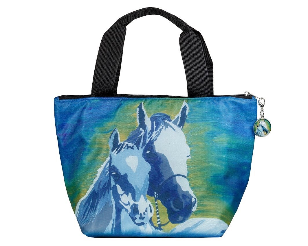 Horse Lunch Bag Tote with Matching detachable Charm From My