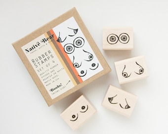 Boob Rubber Stamp Set