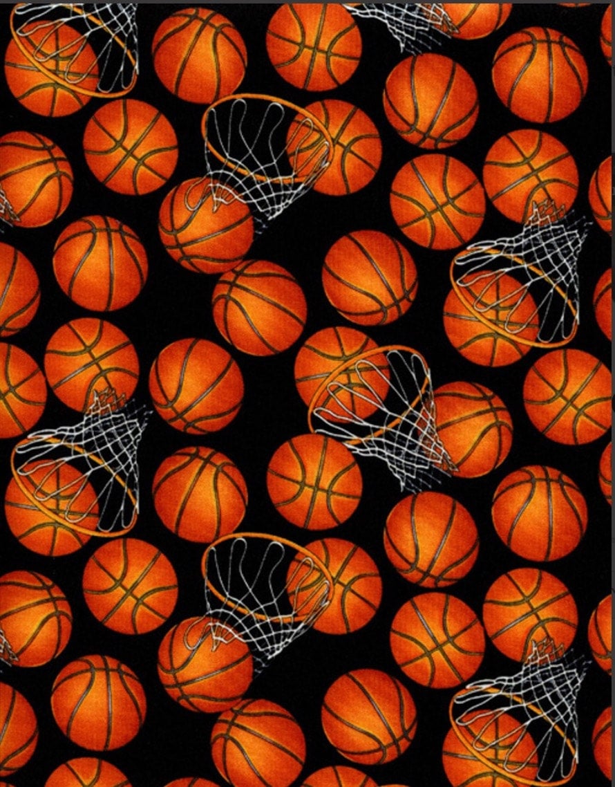 Basketball cotton fabric from Timeless Treasures SPORTC5814