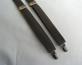 Brown Herringbone Braces, Brown Herringbone Suspenders, Brown Toddler Suspenders, Ring Bearer Suspenders, Wedding Herringbone Suspenders