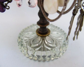 Revolving Earring Holder on Vintage Sunflower Base | Holds 26 Pairs | Earring Tree | Earring Display | Shabby Chic | Retail Display | Gifts