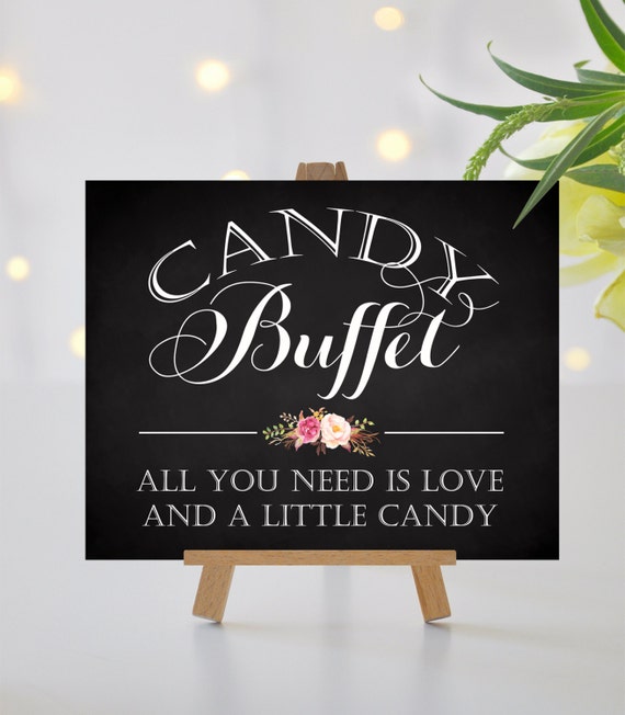 Candy Buffet Sign 8 x 10 DIY Printable sign
