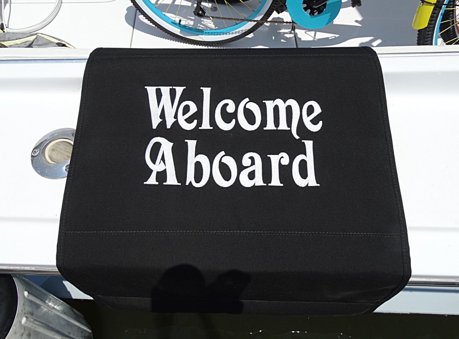 Sunbrella boat mat ABOARD gunnel mat gunwale custom