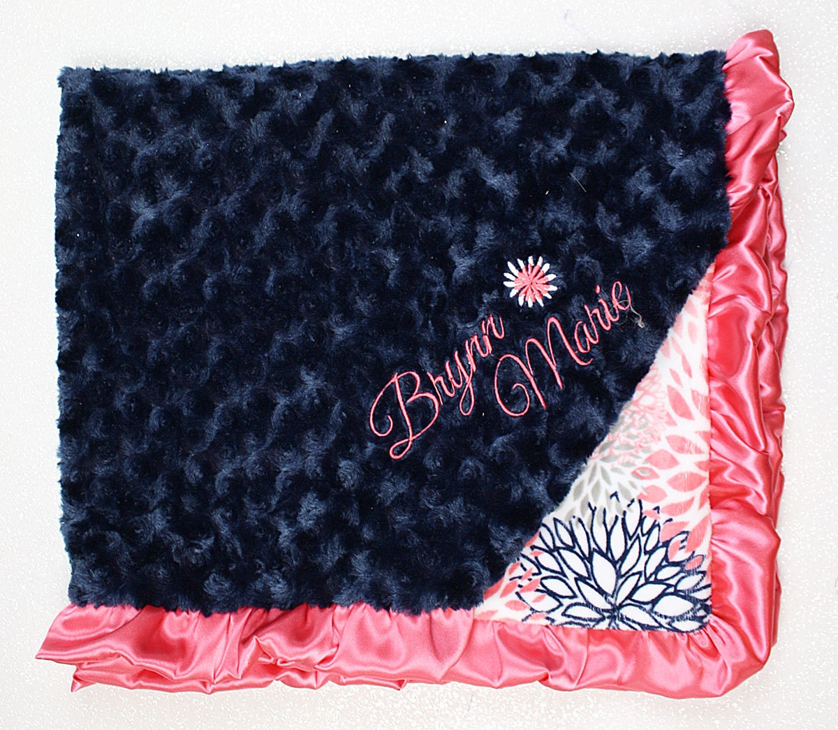Embroidered Minky Blanket Custom blanket personalized baby