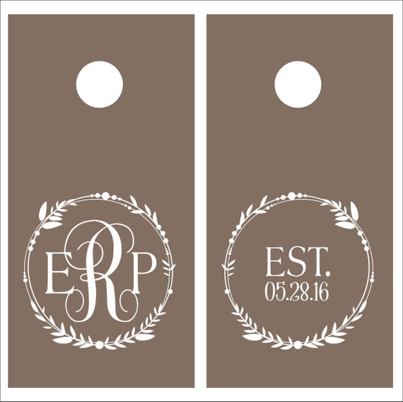 Wedding Decals Personalized Wedding Monogram Vinyl Decal for