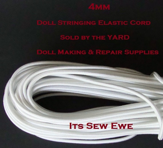 4mm Doll Restringing Elastic Cord Sold by the yard BJD