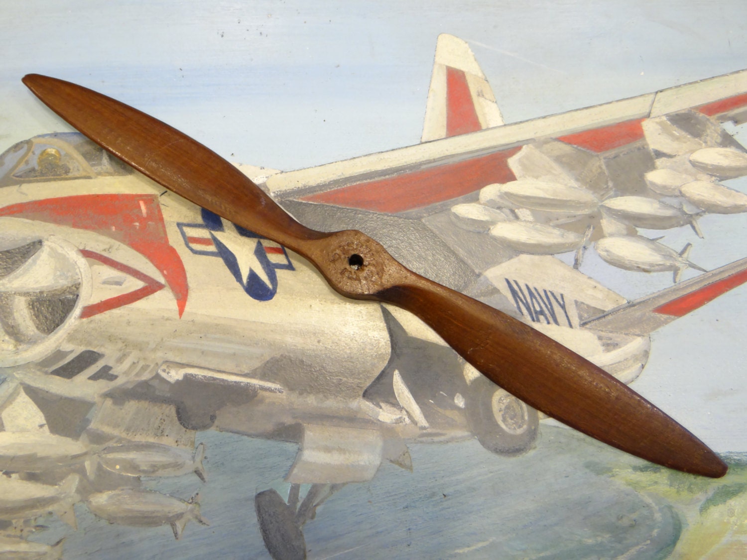 Large 14 Inch Vintage Model Airplane Wooden Propeller 14 6