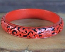 Natural Red Cinnabar Carved Dragon Pendant - Chinese Lucky Stone Charm 38x55mm For Men's Jewelry Making