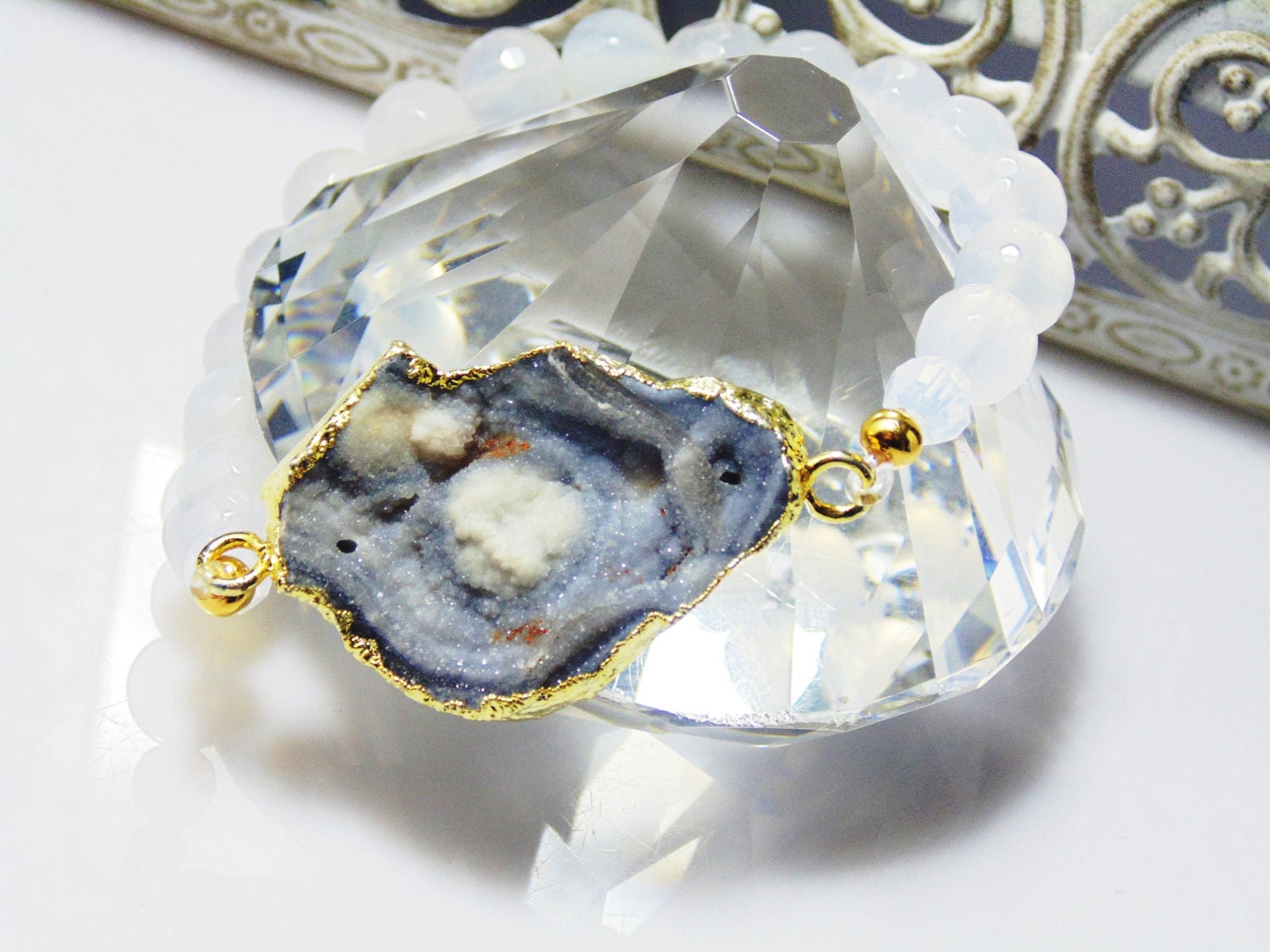 Galaxy Agate Gemstone Bracelet