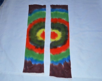 Arm Warmers, Hand Dyed Cotton, Dyed Arm Warmers, OOAK