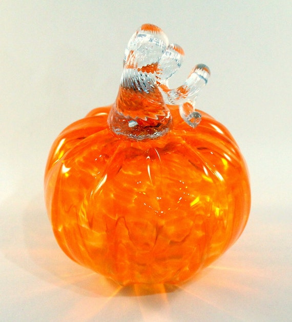 Hand BlownGlass Pumpkin by RMasicaGlassArt on Etsy