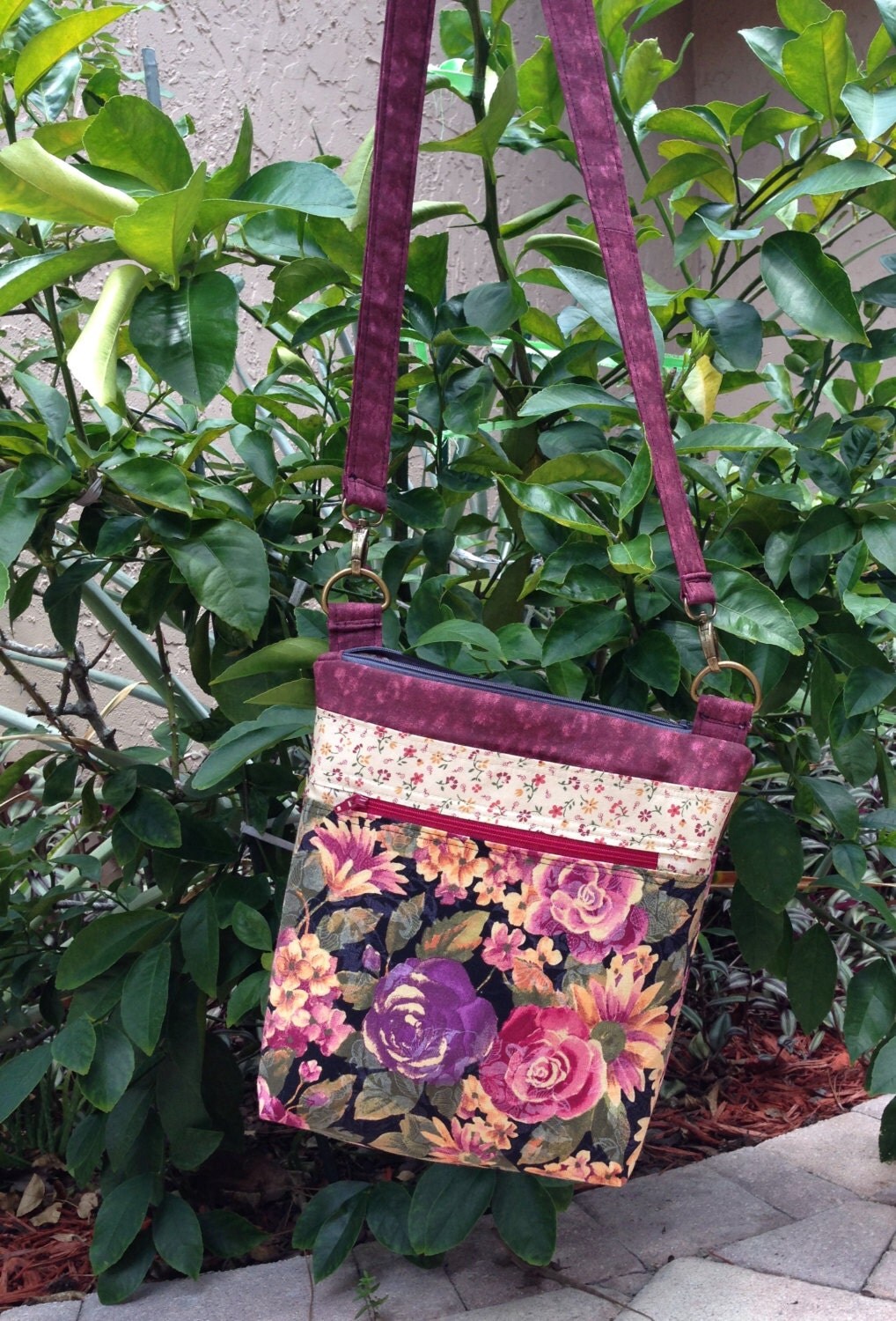 Floral fabric cross body bag by fayetambrino on Etsy Bags, Floral