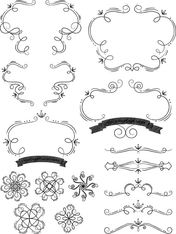 SVG Silhouette DXF Shabby Chic Victorian Vintage Chalk Design