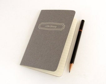 Personalized Moleskine Cahier Notebook - Pebble Gray