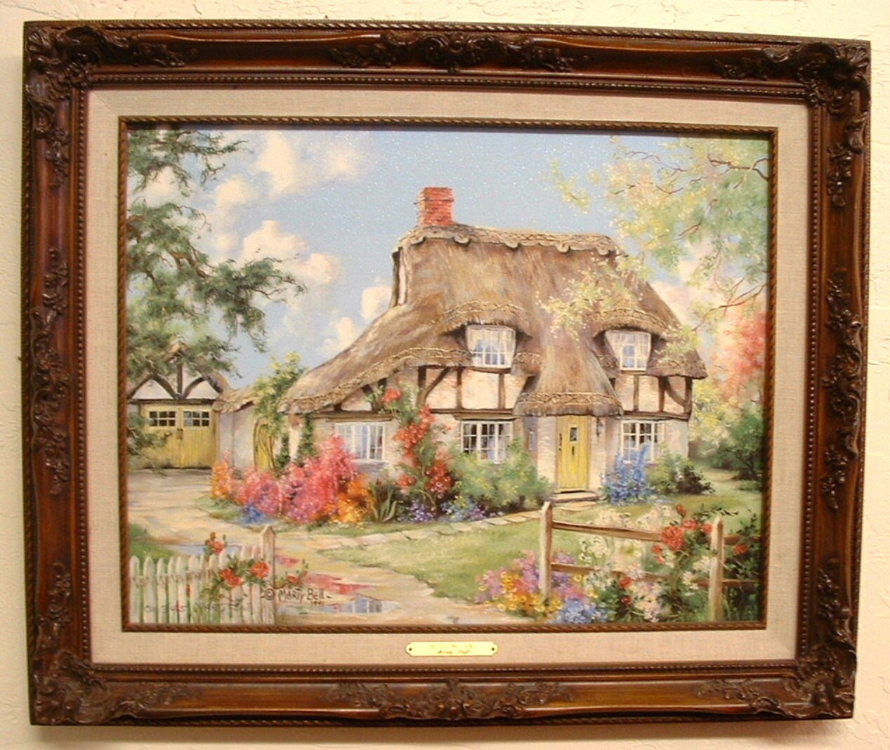 Marty Bell Blossom Lane Print 1992 Life Print Lithograph