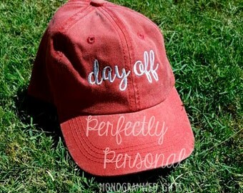 Day off monogrammed hat - Perfect PREPPY accessory!