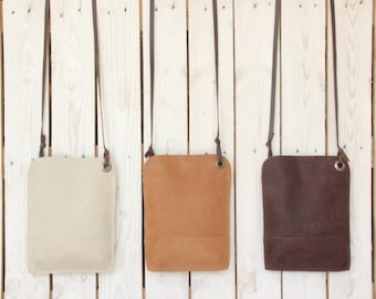 Small leather crossbody bag, Natural leather purse, Small crossbody bag, Brown crossbody bag, Small crossbody purse, Fanny pack leather