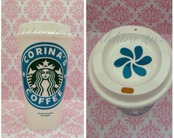 Personalized Reuseable Starbucks Cup, Personalized Starbucks Cup, Personalized Travel Mug, personalized to go cup, personalized coffee mug,
