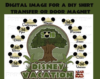 Digital Disney Family Safari Mouse Hats Iron On Transfer or Magnet - DIY Disney Shirts - Matching Family Shirts – Disney Door Magnet