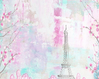 Spring in Paris Backdrop - Vinyl Photography Backdrop Photo Prop